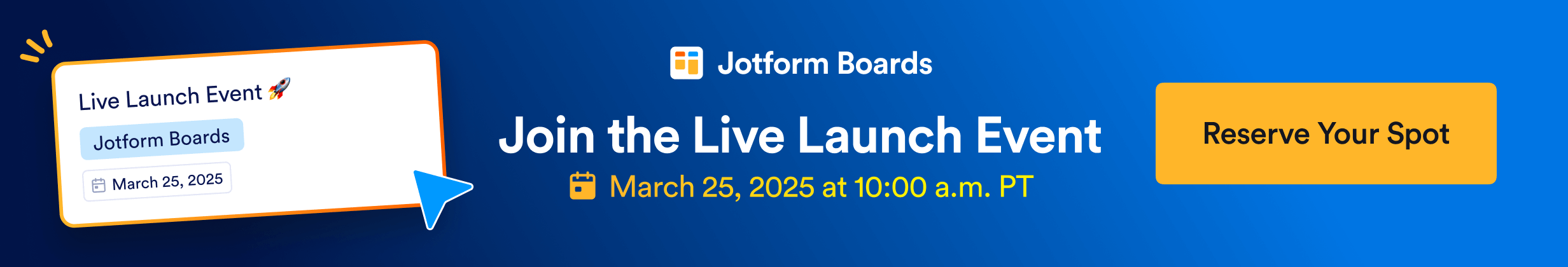 Join the Live Launch Event - Desktop