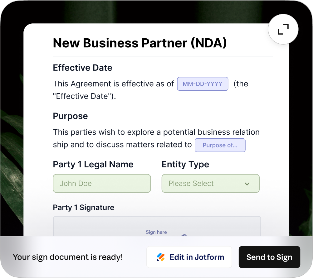 Jotform Sign screenshot
