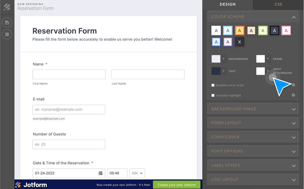 Customize your forms with Embedded Form Designer