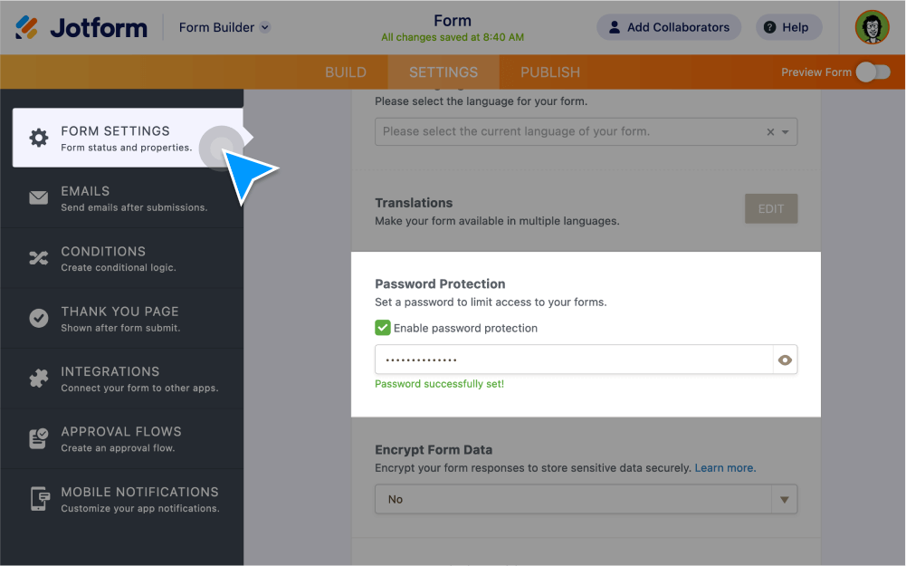 How to password protect your Jform forms?