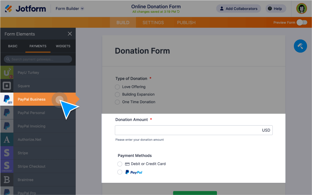 How to set up a recurring donation form