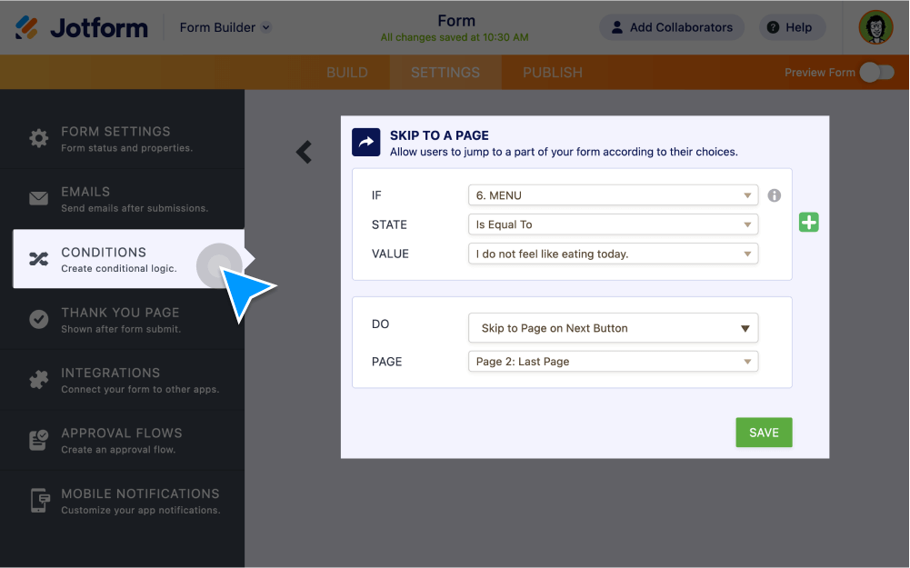 Form option. JOTFORM. Pre-populated form what is it.