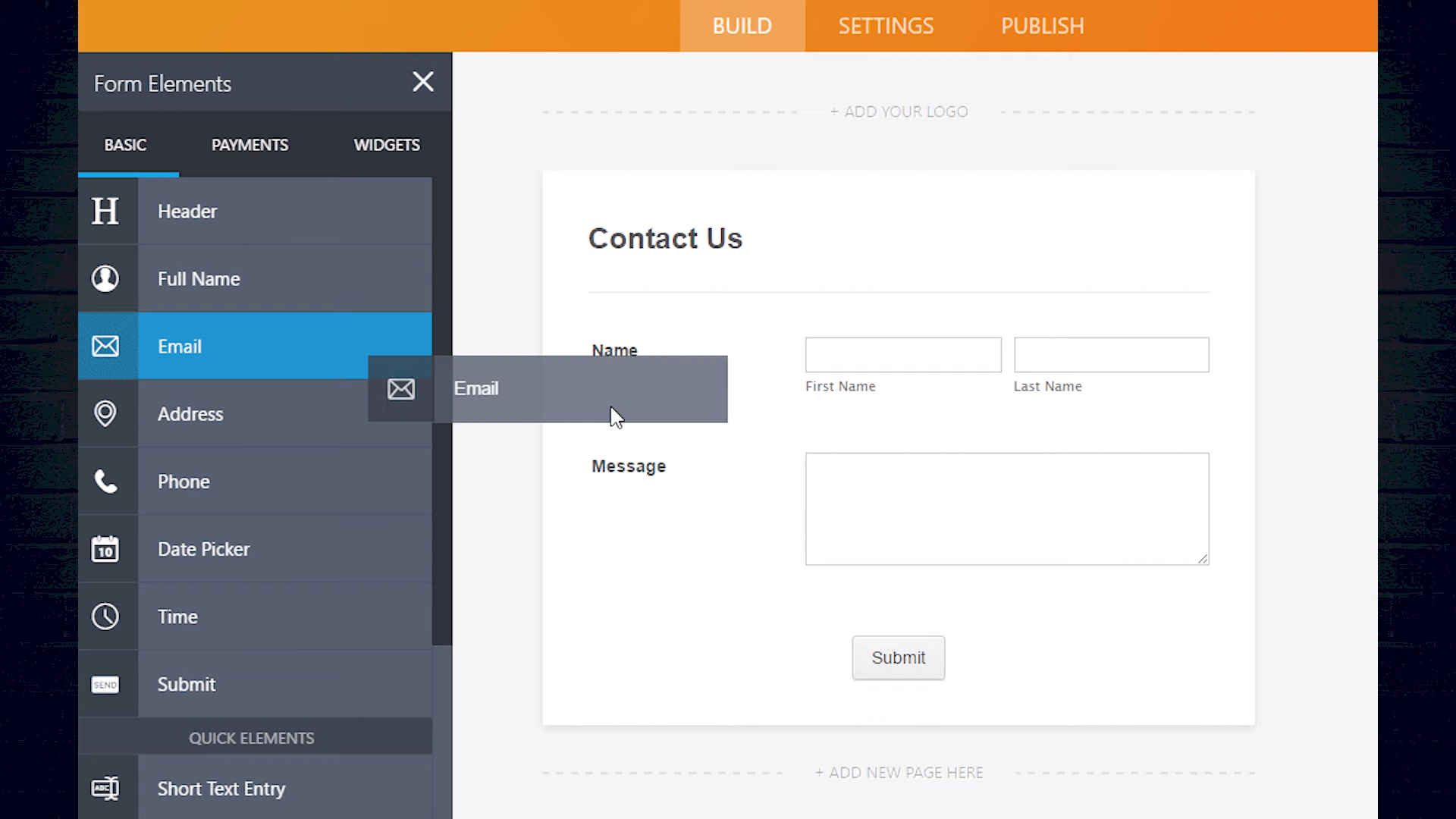 Free Drag and Drop Web Form Builder Jotform