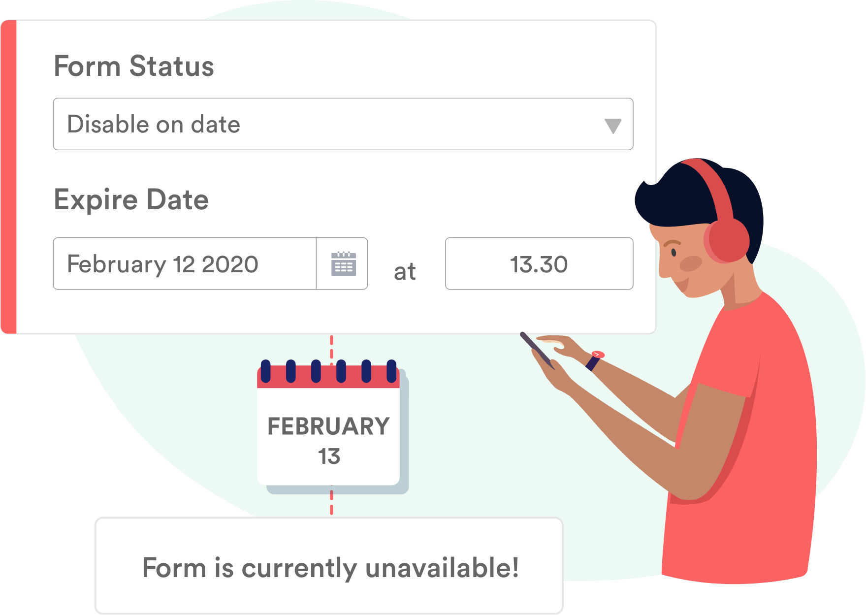 Set your form’s live/expiration date or time
