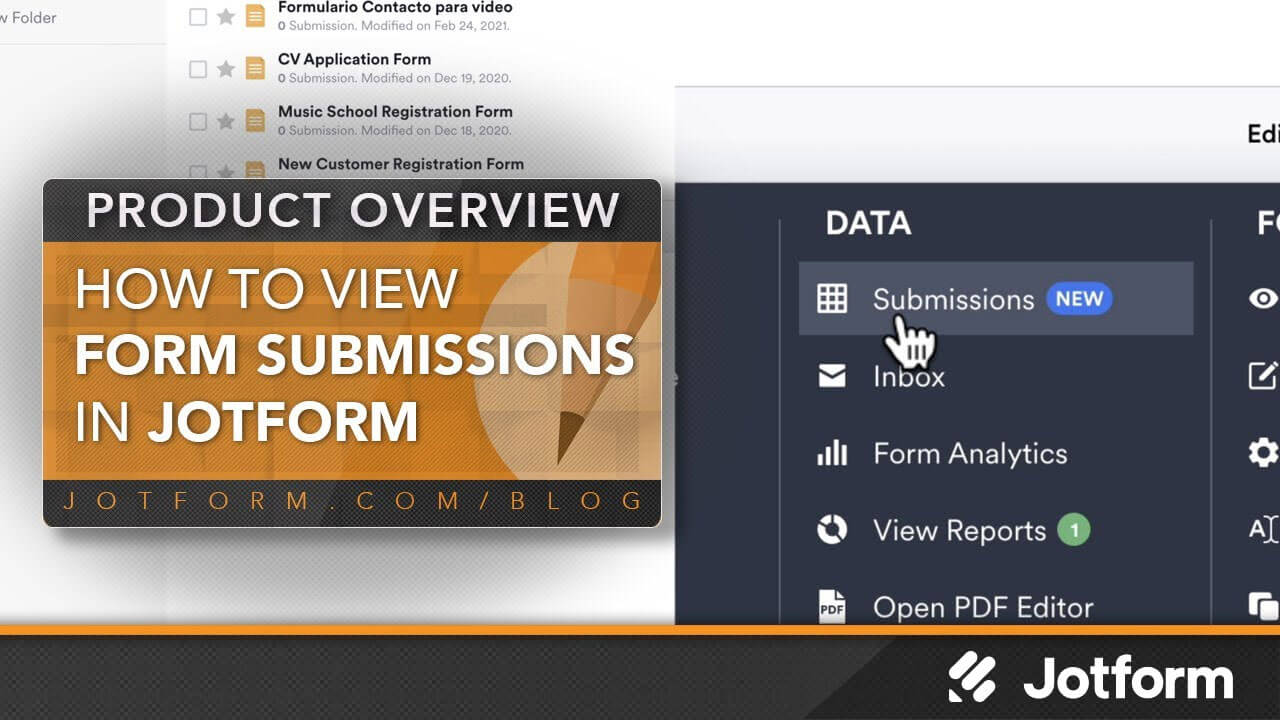 How to view form submissions in Jotform