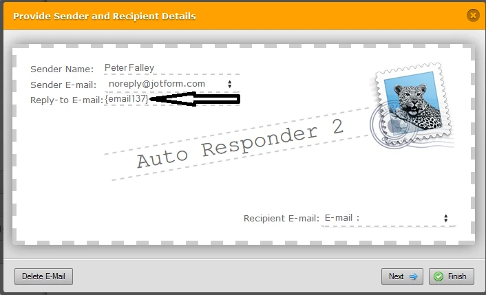 Autoresponder sends email only to to default email address, but not to the person completing the form Image 1 Screenshot 20