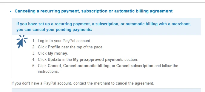 how do i cancel payments for a subscription customer what want to cancel Image 1 Screenshot 20