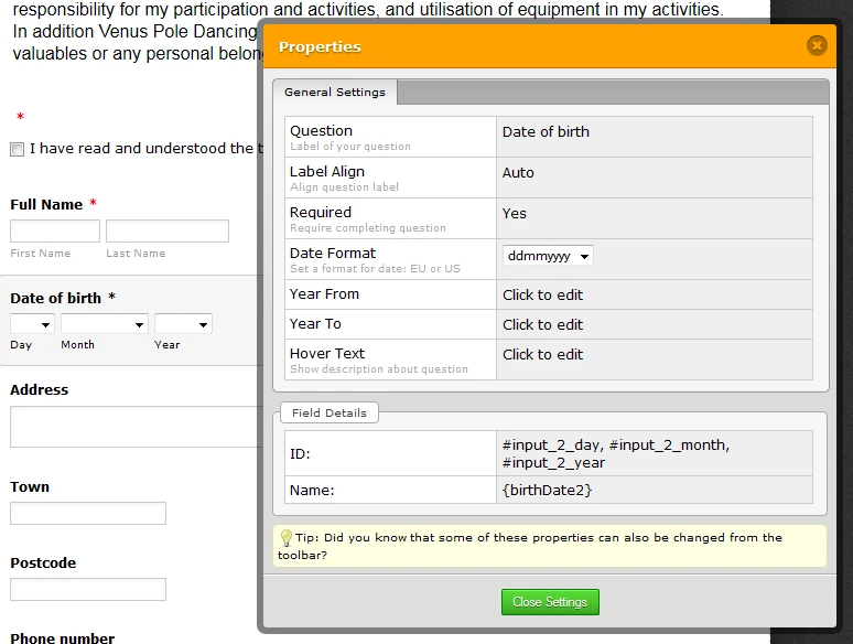 How can I export Birth Date picker dates in the mm/dd/yyyy format? Image 1 Screenshot 30