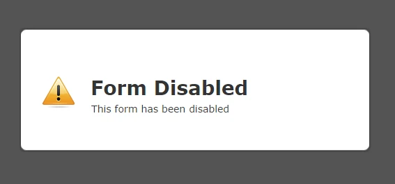 Jotform error: Form Disabled Image 1 Screenshot 20