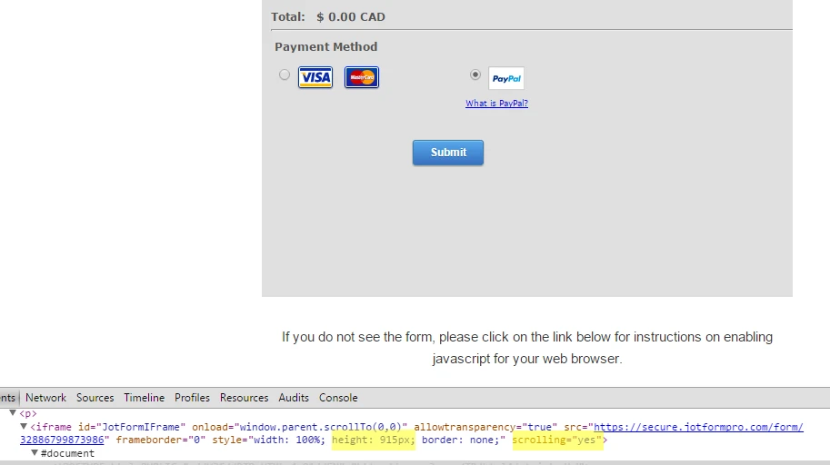 Jotform will not process my PAYPAL option, only my credit card option Image 1 Screenshot 20
