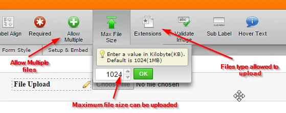 Does Jotform allow file upload within a form that I have created? Image 2 Screenshot 41