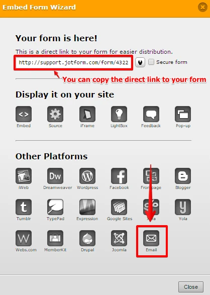 Embedding form on email message Image 2 Screenshot 51