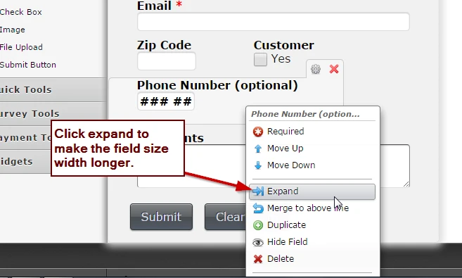 The phone number field will not size properly if I use the (###)### #### mask on my email sign up form Image 3 Screenshot 72