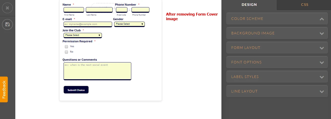 How to delete form cover wrapper in Form Designer Image 2 Screenshot 41