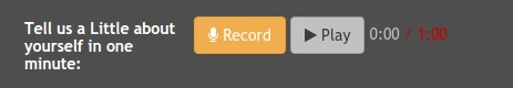 Is there a way to limit the seconds available on the voice recording widget? Image 2 Screenshot 41