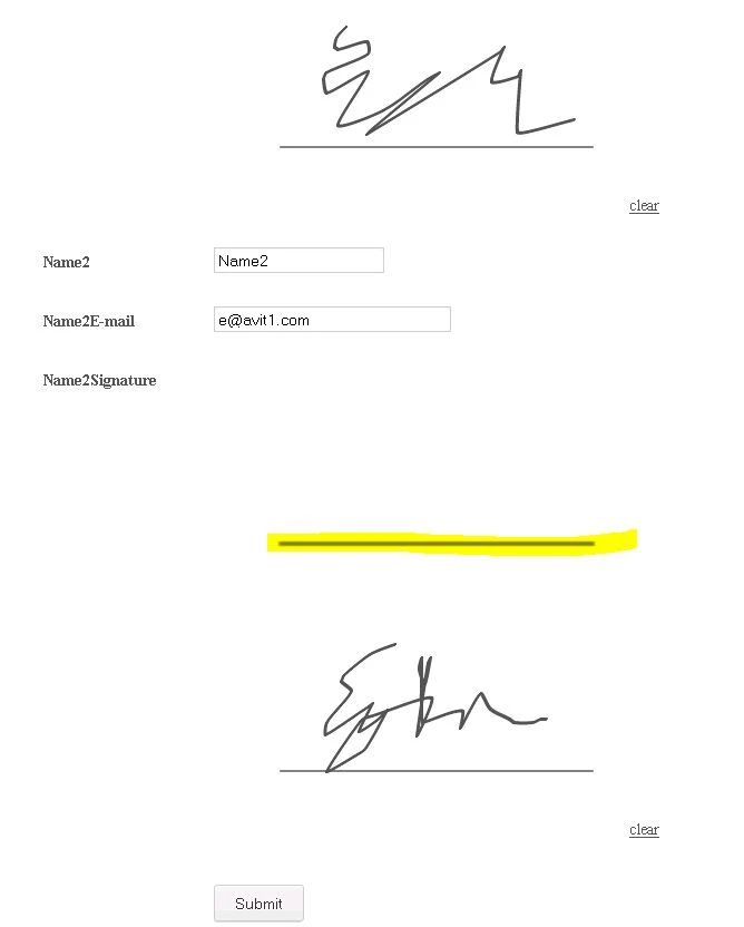 E signature not editable in submission edit link Image 1 Screenshot 20