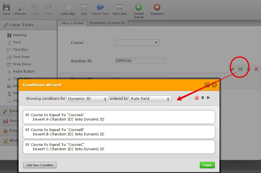 How to give a dynamic ID, racking number to the Form? Image 1 Screenshot 20