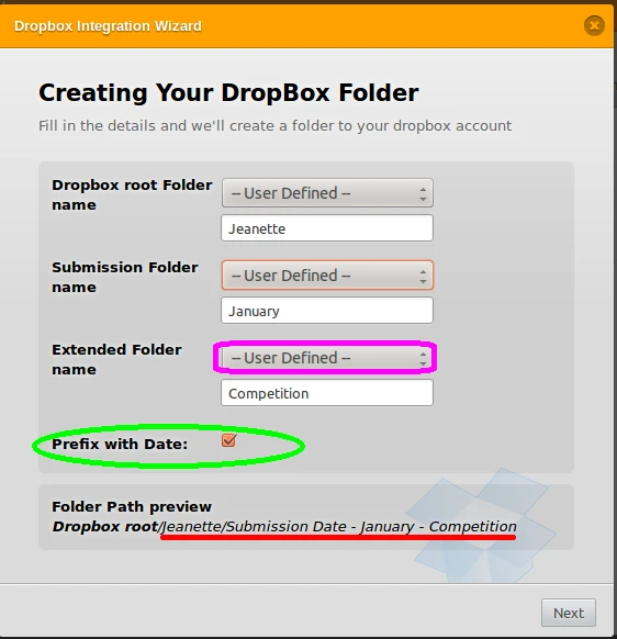 How can I get forms into a dropbox folder using a unique ID Image 1 Screenshot 20