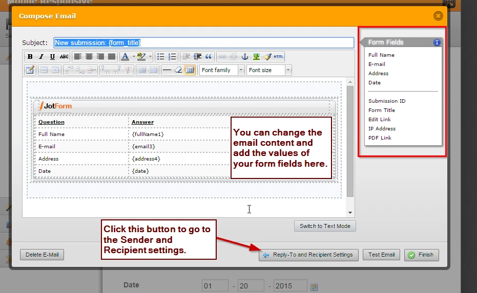 Update Recipient Email and Create Autoresponder Image 2 Screenshot 51