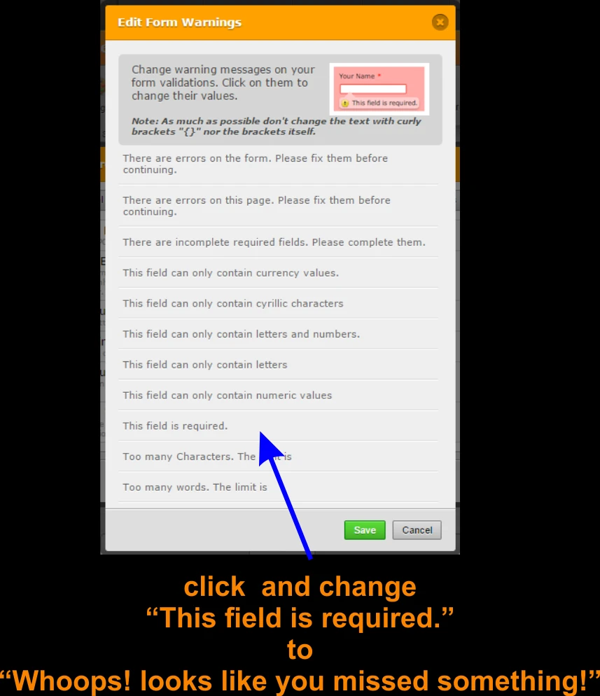 How to Change Form Warning Messages Image 4 Screenshot 83