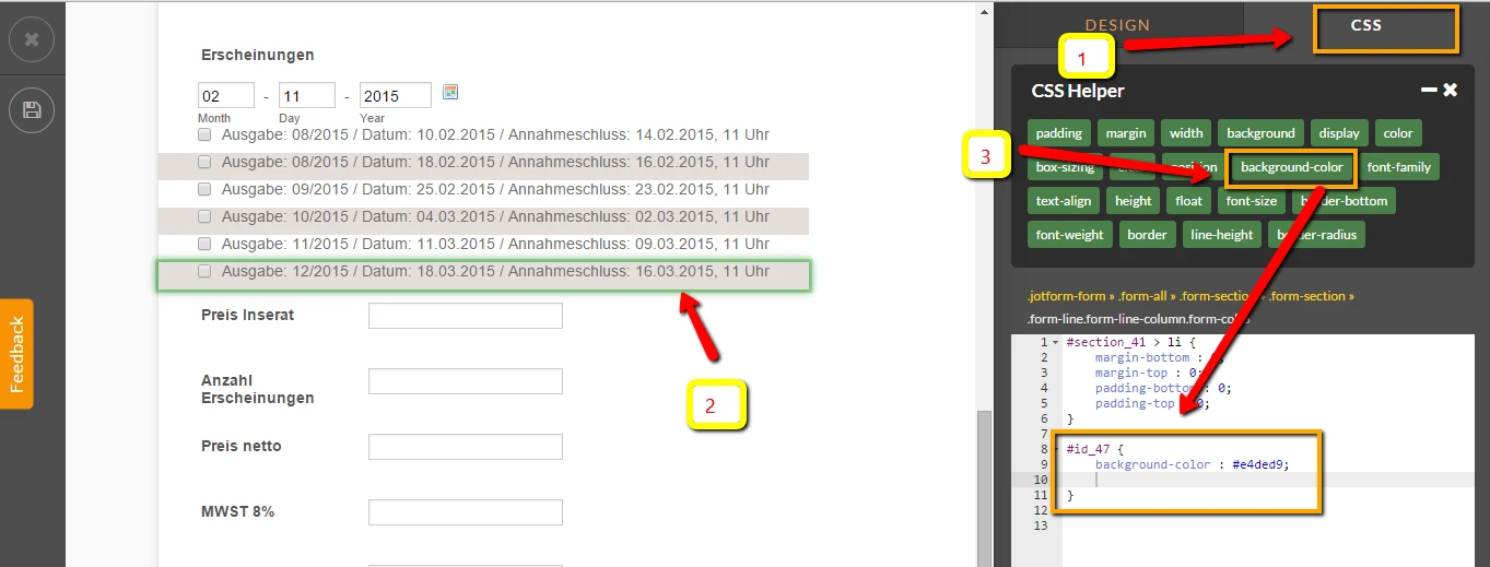 Change the background color of Erscheinungen checkboxes so every second is the same Image 2 Screenshot 41