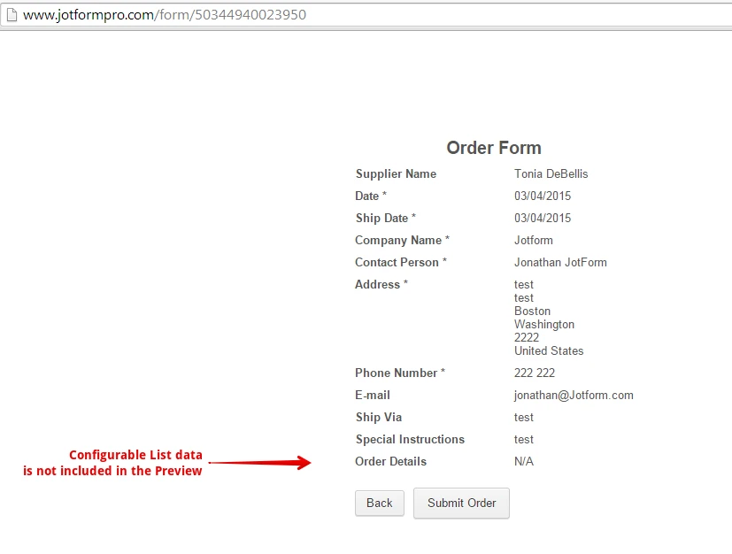 Request to include the Configurable List data to be included in the Preview Before Submit  preview Image 2 Screenshot 41