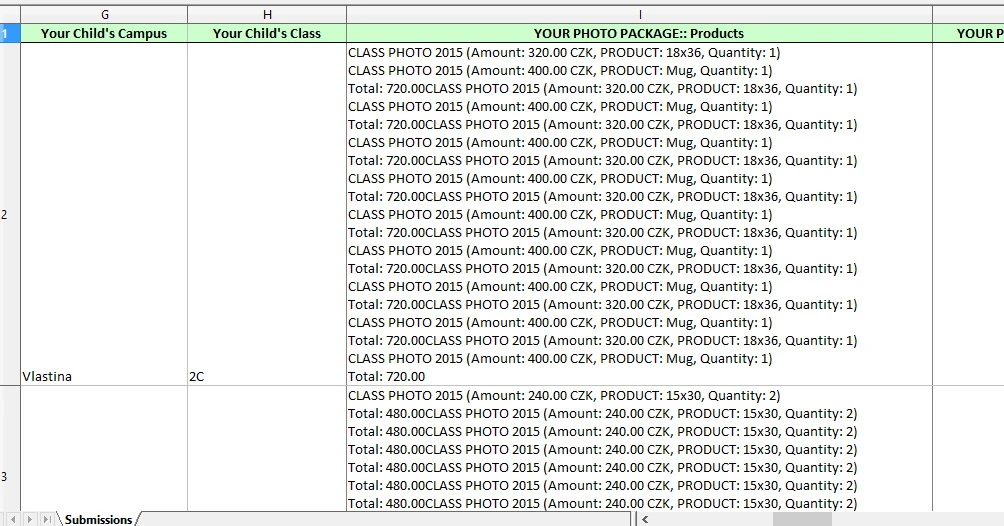 Why does my downloaded Excel spreadsheet contain multiple redundant fields? Image 1 Screenshot 20
