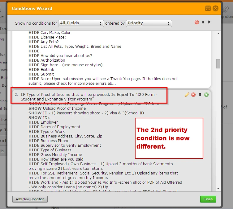 Conditions order priority changes when editing the form Image 3 Screenshot 72