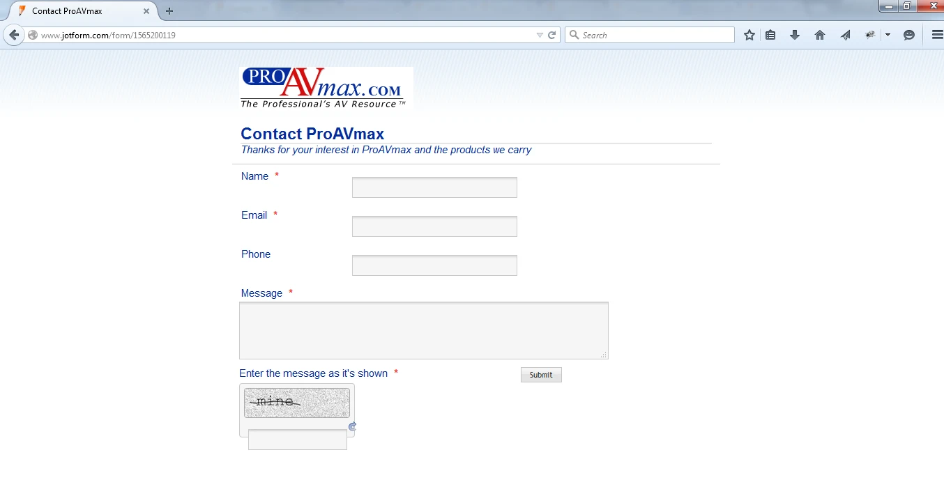 We are  unable to load the contact form in Firefox from our website Image 1 Screenshot 20