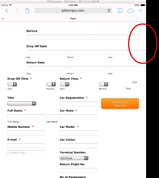 Form fields expanding on Tablet device Image 1 Screenshot 30