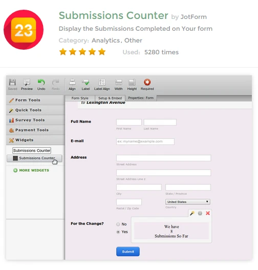 How to add Submission Counter on JotForm Image 1 Screenshot 20