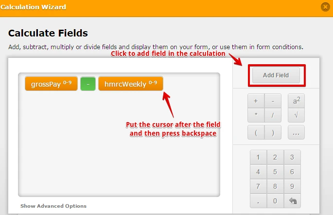Adding and removing field in the calculation wizard Image 1 Screenshot 20
