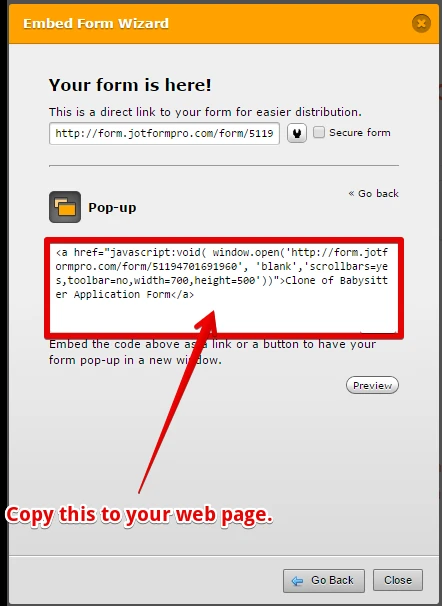 How to embed a Pop Up form? Image 3 Screenshot 62