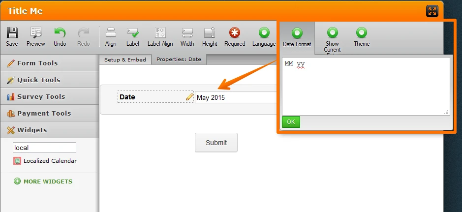 Is there a calendar widget that only allowes input for month and year?     Image 3 Screenshot 62