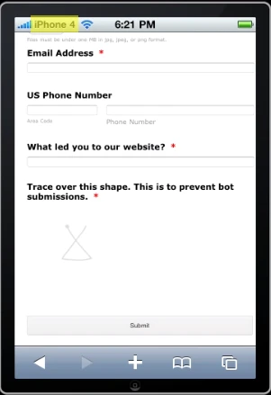 Form is not responsive (using the Mobie Widget) Image 1 Screenshot 40