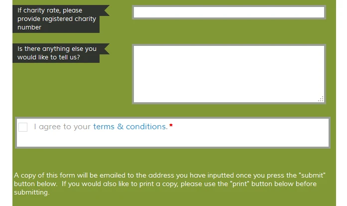 How can I change the font colour of the terms and conditions widget Image 3 Screenshot 62