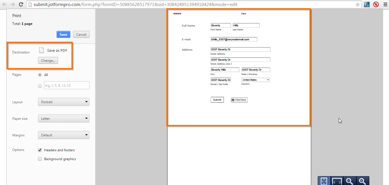 Can I get a pdf attachment of the form emailed to me after a client has submitted it? Image 5 Screenshot 104