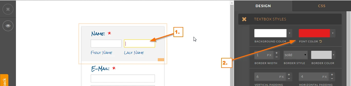 How to change the color of the input text within text boxes and drop down fields? Image 1 Screenshot 30