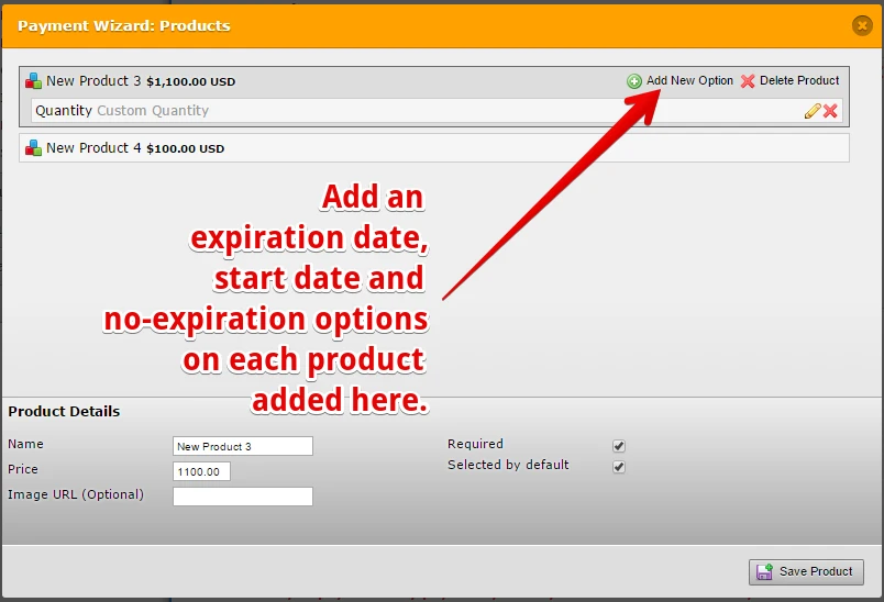 Payment tool: Have a single payment tool where products have a start date, expiration date, or no expiration Screenshot 20