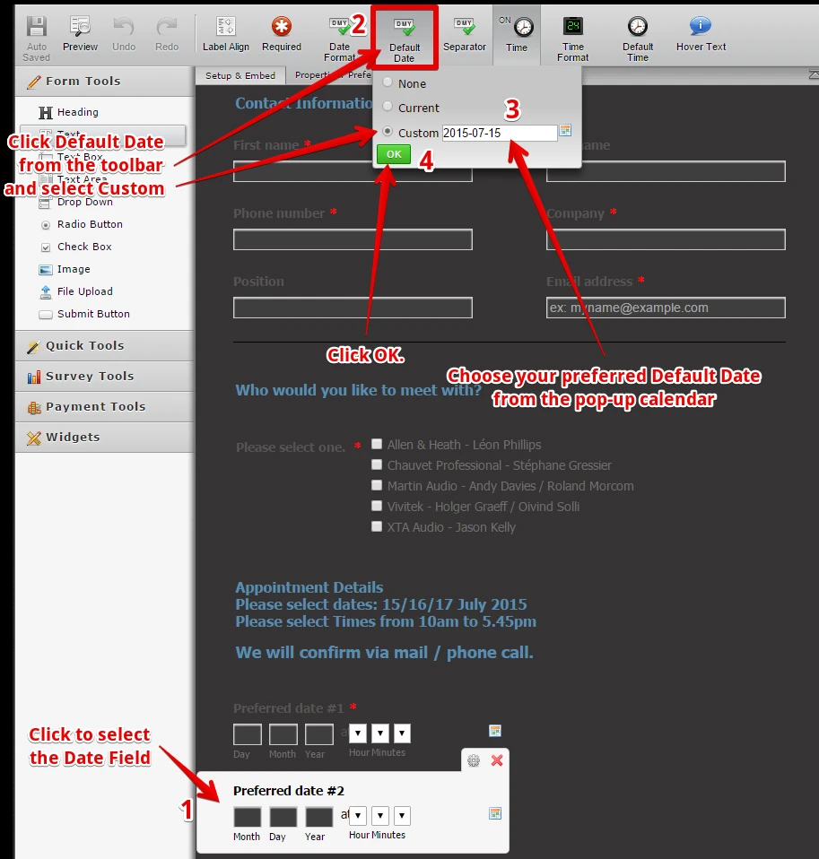 How to set default date in a calendar field Image 1 Screenshot 30