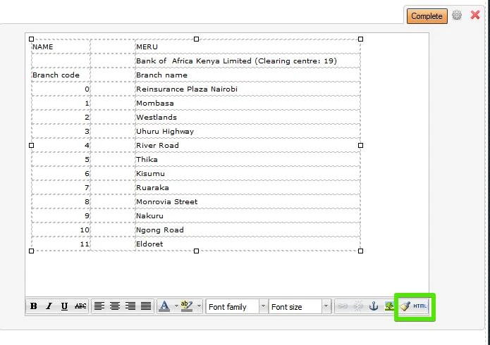 Are you able to copy and paste from an excel spreadsheet into the form with the same format? Image 1 Screenshot 30