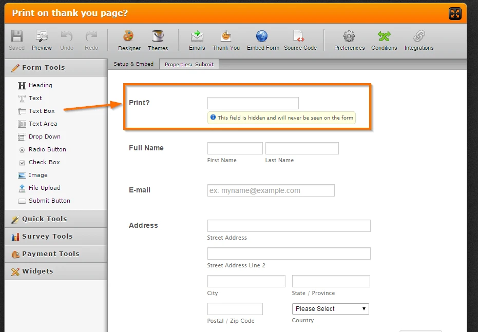 Redirect users to a page where they can print the responses with the forms format? Image 1 Screenshot 60