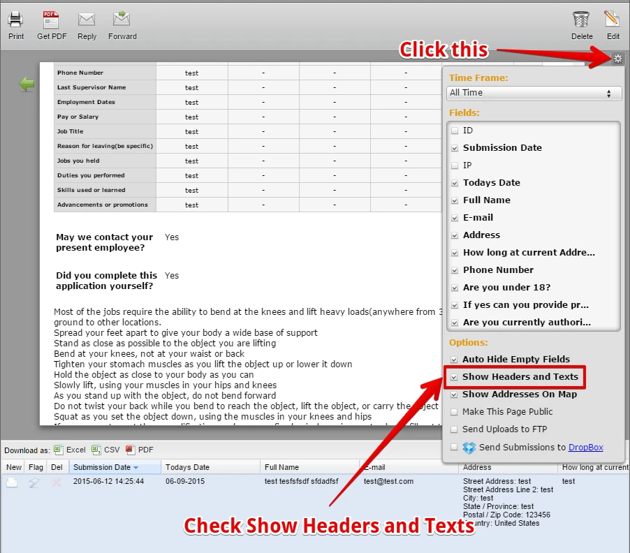 How to include Headers and text on submissions Image 1 Screenshot 30