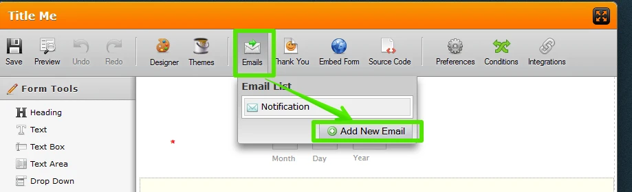 Enabling email alerts for all forms Image 1 Screenshot 50