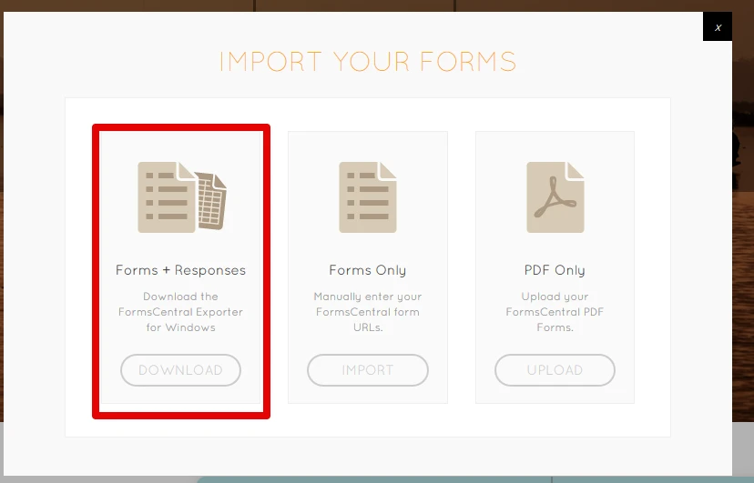 Option unavailable for importing forms with responses from AdobeForms Image 1 Screenshot 20