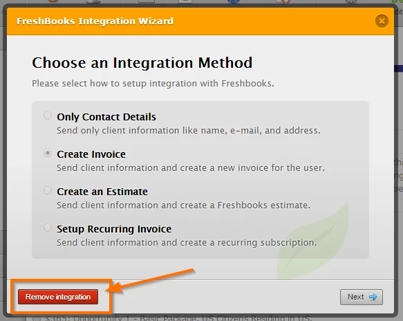 How do I remove freshbooks integration Image 3 Screenshot 62