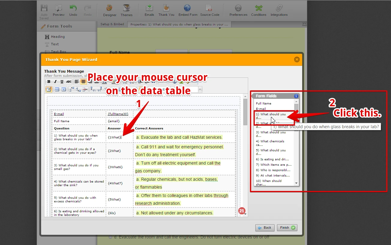 How to create a quiz form that will show result after form is submitted Image 2 Screenshot 51