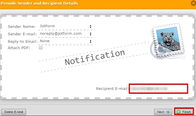 Can the form details be directed to another email? Image 3 Screenshot 62