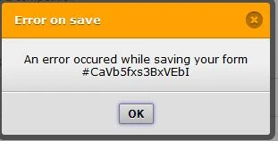 CaVb5fxs3BxVEbI error is shown when trying to save a form Image 1 Screenshot 20