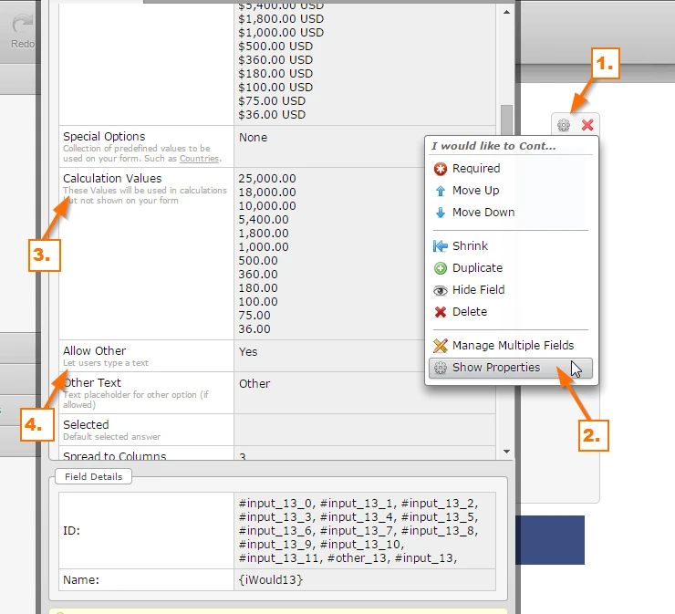 How can I set price amounts and also give an option to input their own amount into the same form Image 2 Screenshot 61